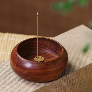 Porte-bâtons encens en bois de rose avec 4 trous