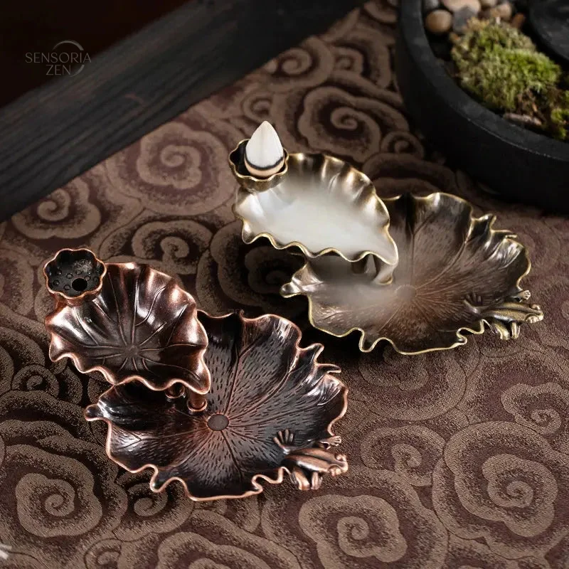 Porte-Encens Cascade Feuille – Reflux Naturel Zen