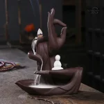 Porte-encens élégant en forme de cascade