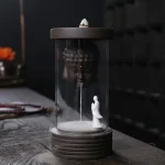 Porte-Encens Bouddha en Céramique avec effet Cascade
