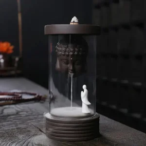 Décoration zen avec porte-encens à reflux en céramique