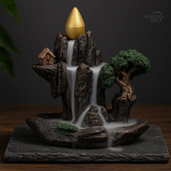Fontaine d'Encens avec design de dragon et effet cascade