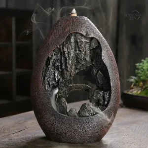 Accessoire zen : porte-encens montagneux 16 cm