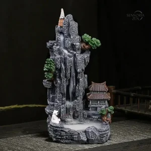Porte-encens cascade montagne zen pour une ambiance relaxante