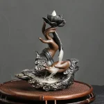 Porte-Encens Cascade Bouddha en résine