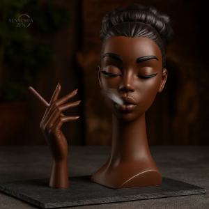 Porte-Encens Cascade - Visage Féminin élégant pour une ambiance zen