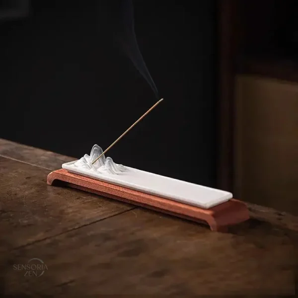 Support céramique pour bâtons d’encens, style apaisant