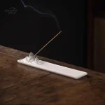 Porte-Encens en céramique, décor zen naturel