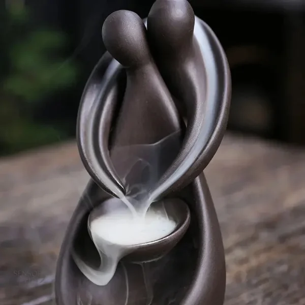 Encens en argile pourpre, couple romantique