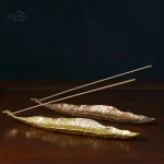 Porte-bâtons encens feuille en métal antique