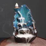 Porte-Encens Lotus en céramique avec effet cascade