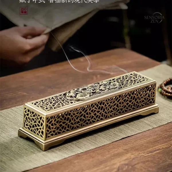 Élégant porte-encens en cuivre pour ambiance zen