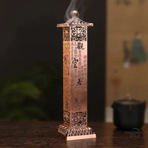 Accessoire de méditation : porte-encens calligraphié zen