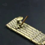 Porte-encens artisanal en bronze, style poétique oriental