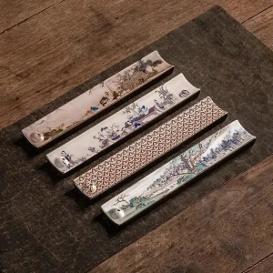 Porte-Encens Zen en Céramique Émaillée - 24 Motifs