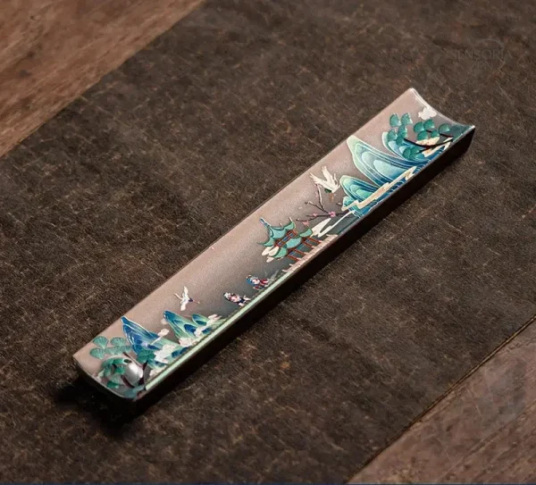 Porte-Encens Émaillé Zen - Élégance Artisanale