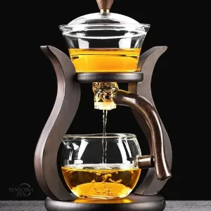 Service à thé en verre magnétique – Infusion semi-automatique