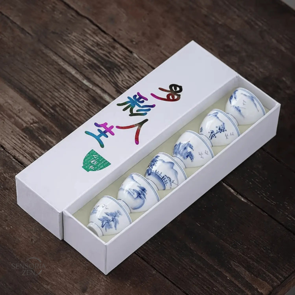 Tasses à thé Kung Fu en porcelaine, design chinois authentique
