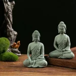 Objet Feng Shui : statue Bouddha zen en pierre naturelle