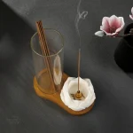 Élégant porte-encens Lotus, idéal pour la méditation