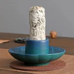 Porte-sauge élégant en céramique pour ambiance zen