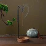 Porte-encens bâton en bois, style asiatique
