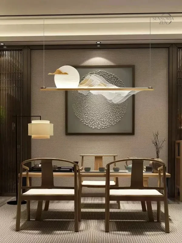 Décoration murale japonaise - Suspension lumineuse zen