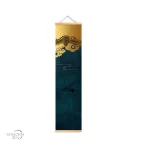 Kakemono floral avec fleurs Sakura et grues