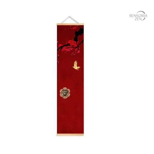 Tissu décoratif japonais avec éléments de sérénité