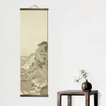 Art Japonais en Encre représentant un Paysage Verdoyant