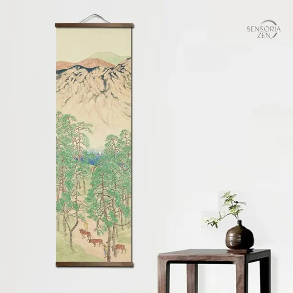 Tableau Japonais Illustrant Nature et Sérénité