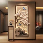 Tableau décoratif japonais, poissons Feng Shui lumineux