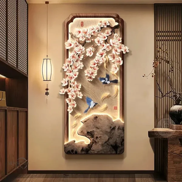 Art mural LED, neuf poissons pour une ambiance Zen japonaise