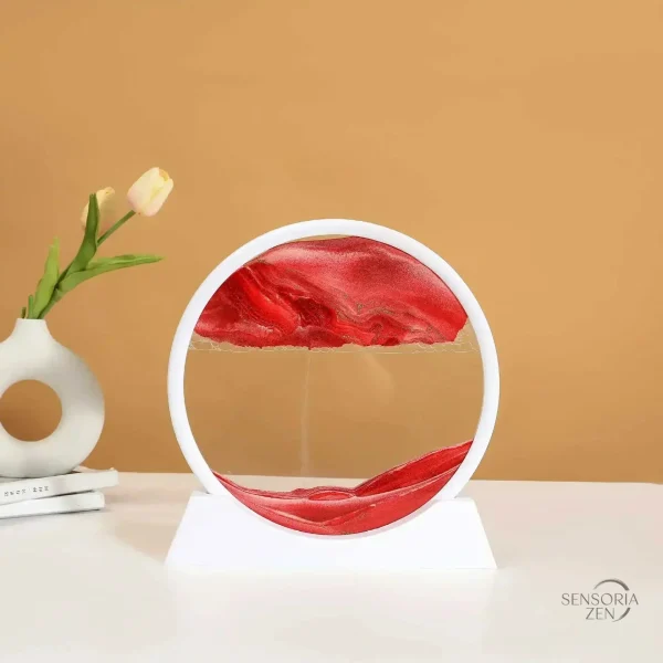 Tableau apaisant en sable mouvant rond