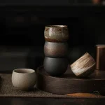 Tasse à thé céramique Wabi-Sabi artisanale japonaise 80ml