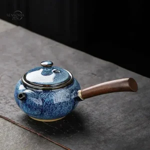 Théière Kung Fu Céramique Anse Latérale Artisanal